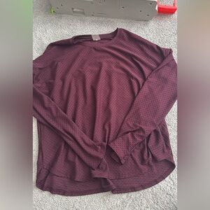 CALIA by Carrie Underwood Women's Burgundy Long Sleeve Top